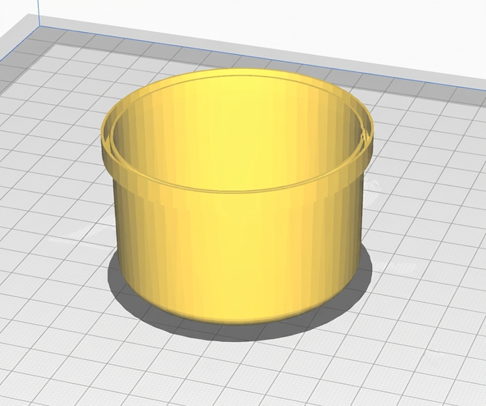 Modelo 3D de la pieza preparado para impresión
