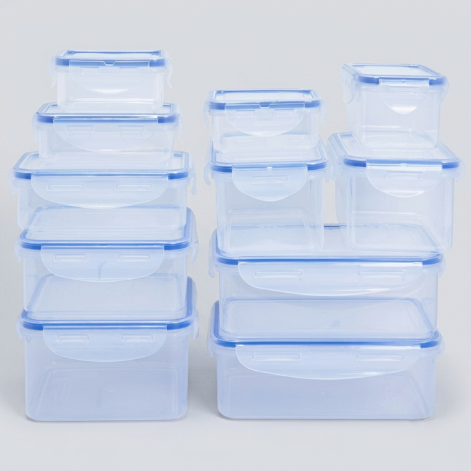 Recipientes plásticos para hogar